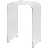 bremermann Duschhocker aus Acryl ergonomisch transparent 33 x 27,5 x 48 cm