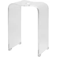 bremermann Duschhocker aus Acryl ergonomisch transparent 33 x 27,5 x 48 cm