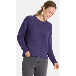 Strickpullover LIEBLINGSSTÜCK "Alva", Damen, Gr. 40, grau (twilight), Strick, Obermaterial: 34% Polyamid, 33% Alpaka, 33% Wolle, meliert, modisch, Rundhals, Langarm Strickbündchen, Pullover, mit Alpaka-Wolle