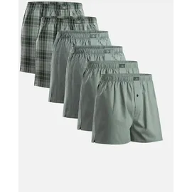 Danish Endurance Boxershorts American Boxers in blue/red mix | 4-Pack - Blau/Rot - M