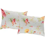 Wirth Dekokissen MONTROSE, Kissenhülle ohne Füllung, 2 Stück gelb|rot 40 cm x 40 cm