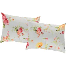 Wirth Dekokissen MONTROSE, Kissenhülle ohne Füllung, 2 Stück gelb|rot 40 cm x 40 cm