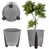 Kadax Blumentopf mit Einsatz, 26 cm, Grau - KADAX