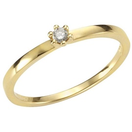 Orolino Ring 585 Brillant 0,05ct.«, gelb + weiß Glänzend 0 05Ct. (Größe: 054 (17 2)), 054 (17.2)