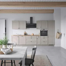 Nobilia Küchenleerblock Cascada, Grau, Eiche Metall, 7 Schubladen, nur wie online abgebildet bestellbar, 360 cm, Blauer Engel, Pefc, Goldenes M, Made in Germany, DGM-Klimapakt, seitenverkehrt erhältlich, vormontierter Korpus, Küchen, Küchenzeilen &