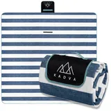 KADVA Picknickdecke Tapiso 200x200 cm 100% Polyester Farbe Dunkelblau Weich Strapazierfähig Leicht Großflächig und UV Leicht zu tragen und zu reinigen