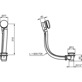 Ideal Standard T603767 Ab-Überlauf Chrom