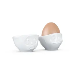 Fiftyeight PRODUCTS Eierbecher Set - Lecker in weiß