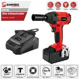 SCHMIDT security tools Akku-Schlagschrauber IW-320 inkl. 1 x 3,0 Ah + LED