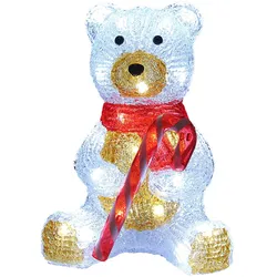 LED Acryl Figur Weihnachten Teddy sitzend