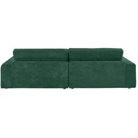 KAWOLA Ecksofa Lana Cord Recamiere rechts smaragd