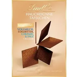 Lindt Tafelschokolade Hauchdünne Täfelchen, Auslese, 3 Sorten, 125g