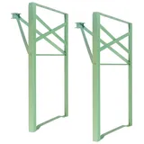 Natural Goods Berlin Bierzeltgarnitur klappbar - Metall Gestell für Biertisch (Grün, 70 cm x 42 cm) - Tischbeine für Festzeltgarnitur - Stabiles Tischgestell für Garten, Terrasse & Camping