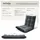 Tectake Relaxsessel 108 x 57 x 13,5 cm grau