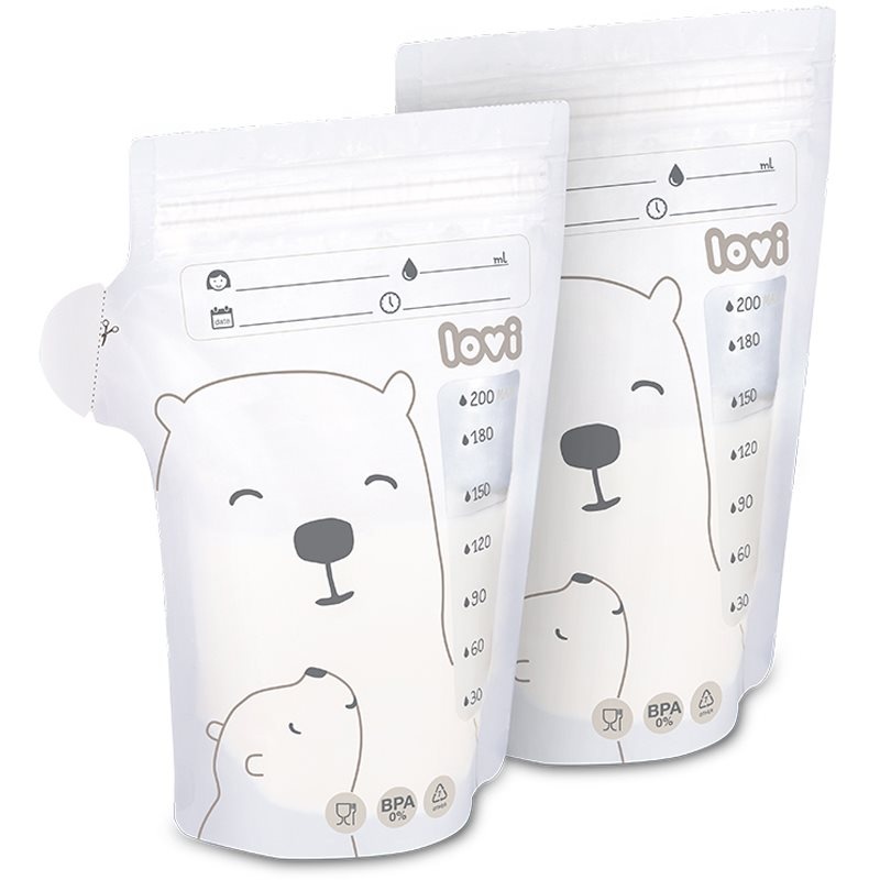 LOVI Buddy Bear Beutel zum Aufbewahren von Muttermilch 25x200 ml