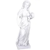 deluke Gartenfigur JENS Kunststoff Weiß 94x31x37cm Gartendeko Outdoor Figur