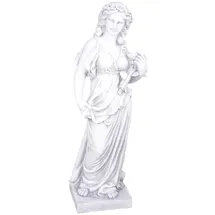 deluke Gartenfigur JENS Kunststoff Weiß 94x31x37cm Gartendeko Outdoor Figur