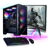 Meinpc AMD Ryzen 7 Set Gaming-PC-Komplettsystem (27", AMD Ryzen 7 5700G, Radeon Vega, 64 GB RAM, 2000 GB SSD, Gaming, Gamer, RGB) 64 GB | 2000 GB