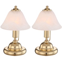 GLOBO 2er Set Tischlampen, gold, Touchschalter, Höhe 27 cm