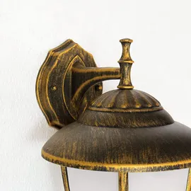 Rabalux Außenwandleuchte Metall 37,0 cm E27 dimmbar IP43 gold-weiß