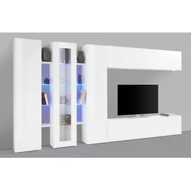Home Affaire Wohnwand Maruska, (Set, 5-St), Front/ Korpus weiß Hochglanz weiß