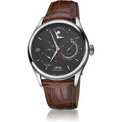 Oris Culture Artelier Kaliber 112 GMT 01 112 7726 4055-Set 1 23 84FC - anthrazit,braun - 43mm