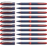 Schneider One Business Tintenroller (Dokumentenecht mit 0,6 mm Strichstärke, Made in Germany) 10er Pack, rot