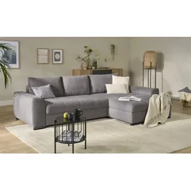 bobb Eckcouch Cordstoff 2-Sitzer Grau