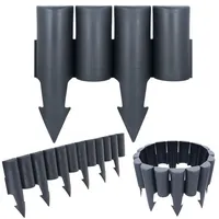 Garten-palisadenmatte Aus Kunststoff, Grau, 25 Cm