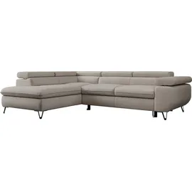 MKS Meble Eckcouch L-förmig mit Bettkasten 3-Sitzer Beige