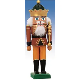 KWO Nussknacker König mit Krone 10 x 8 x 29 cm mehrfarbig