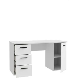 Forte Schreibtisch NET307 Sonoma Eiche Holzdekor / Weiß