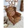 Massivmoebel24 Ohrensessel 102 x 93 x 102 cm Braun Polyester