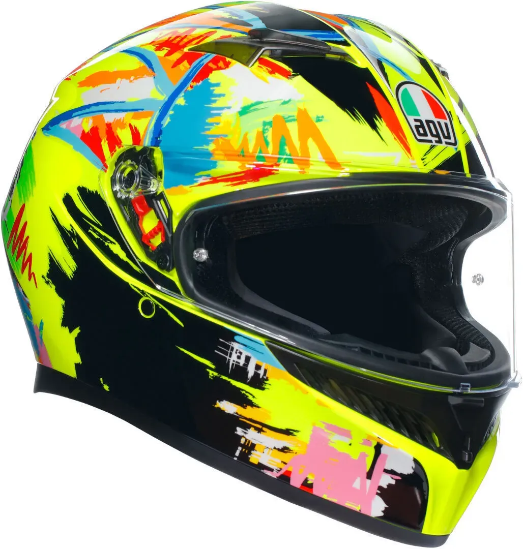 AGV K3 Rossi Winter Test 2019 Helm, veelkleurig, XL Voorman