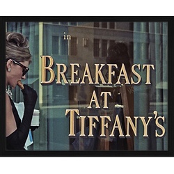ANY IMAGE Digitaldruck »Frühstück bei Tiffany«, Rahmen: Buchenholz, Schwarz