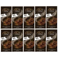 Lindt Lindor 60 Prozent Cacao Dunkle Schokolade 100g 10er Pack