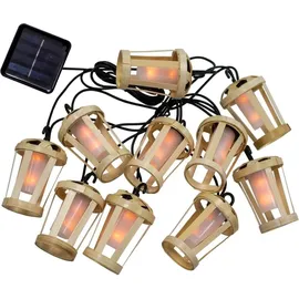 Newgarden LED Lichterkette Stecker 5 m Bambus Schirme warmweiß