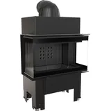 Kamineinsatz NBC 680/280 7 kW Ø 160 schwarz Verkleidung - Schwarz