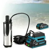 Akku Multi-Media Transferpumpe mit 18V Akku, 60W Elektrische Diesel-/Öl-/Wasserpumpe, 50-80L/min Tragbare Flüssigkeitspumpe für Garten Pool Baustelle (1 Batterie)