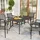 Outsunny Gartentisch 152 x 90 x 74 cm Schwarz