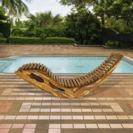 prestige home living outdoor Ergonomische Schwungliege aus Akazienholz - FSC® zertifiziert