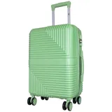 Warenhandel König ABS Hartschale Reise Koffer Trolley aufrecht rolllbar Weekender Barcelona Grün Gr. M - Grün