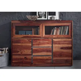 MASSIVMOEBEL24.DE Highboard 150 x 115 x 40 cm Braun