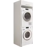 laundreezy Waschmaschinenschrank 67,5 x 200 cm Weiß Holz/Kunststoff/Metall