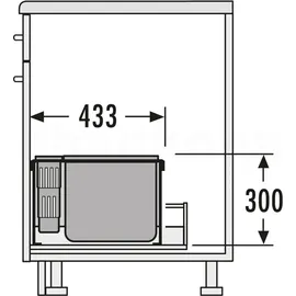 HAILO Einbaumülleimer AS XXL 900 12 l Grau