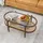 Costway Couchtisch Braun Holz 102 x 56 x 47 cm