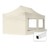 TOOLPORT Faltpavillon Economy 3 x 6 m inkl. 4 Seitenteile creme 59050