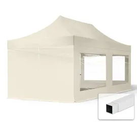 TOOLPORT Faltpavillon Economy 3 x 6 m inkl. 4 Seitenteile creme 59050