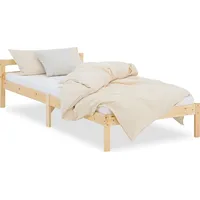 Homestyle4u Holzbett 90 x 200 cm Braun