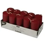 Papstar Stumpenkerzen 9 x 4 cm 10 St. bordeaux